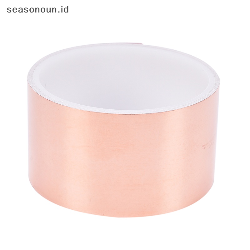 Seasonoun 50mm x 3m EMI Copper Foil Shielding Tape Konduktif Self Adhesive Barrier GitarNew.