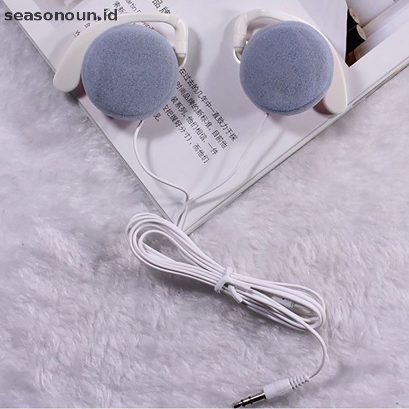 Seasonoun Super Bass Headphone Headset Peredam Kebisingan Ear Hook Headphone Musik Dengan Mic.