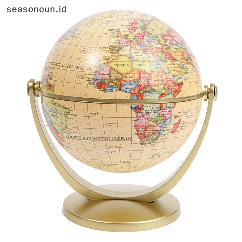 Seasonoun 360derajat Rotag World Globe Desktop Decor Pendidikan Geografi Sekolah Supplie.