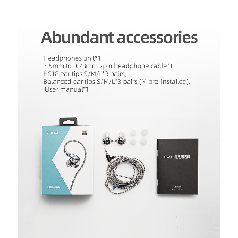 Earphone FiiO FD11 Kinerja Tinggi Deep lows Dynamic Driver IEMs Earbuds Dengan Kabel 0.78mm Dilepas