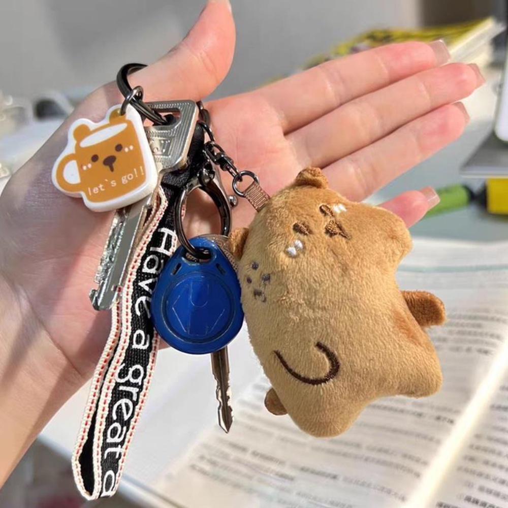 Mencicit Beruang Gantungan Kunci Tas Lucu Liontin Mewah Mainan Mini Kreatif Suara Keyring Hadiah Pacar
