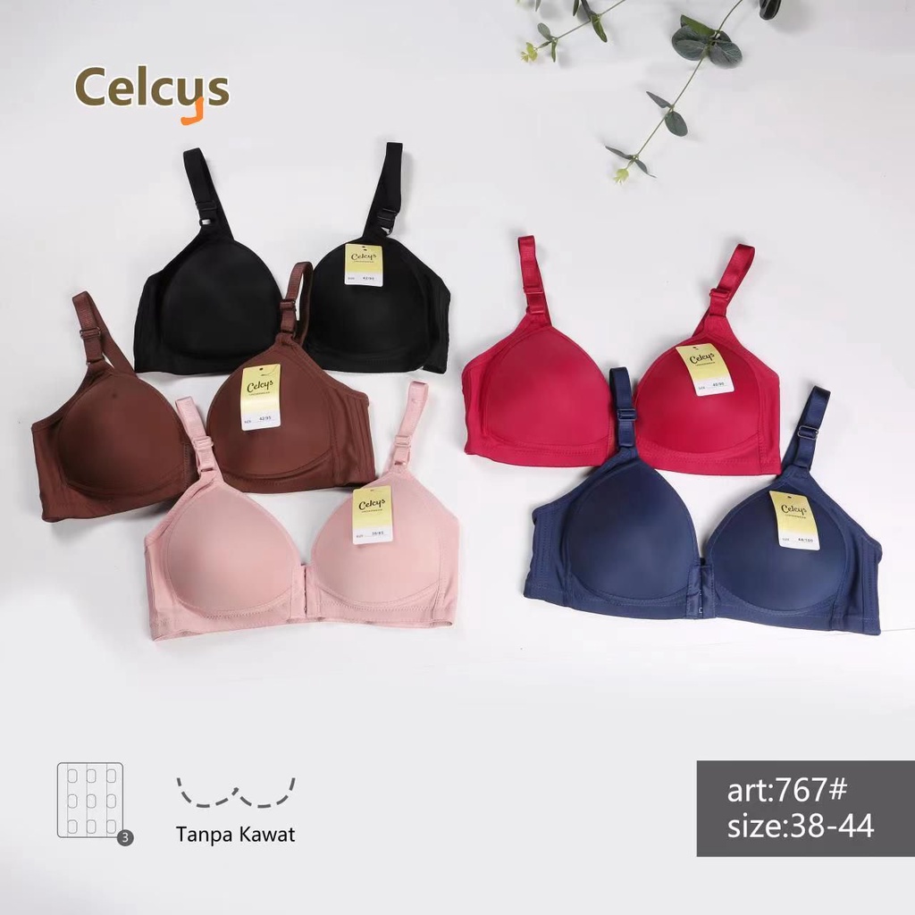 Celcys Bra Art 767 | BH Kait Depan 38-44 Tanpa Kawat Cup C TOKO KL