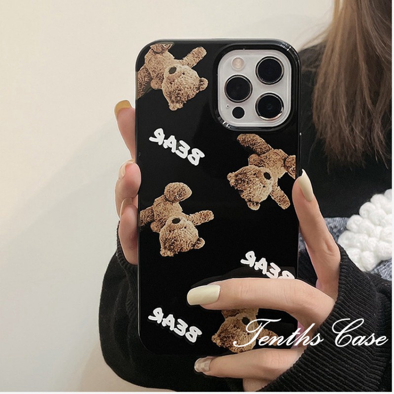 Kompatibel Untuk Iphone14 13 12 11 Pro Max X XR Xs Max8 7 6 6s Plus SE 2020 Soft Cover Terbalik Motif Boneka Beruang Casing Ponsel