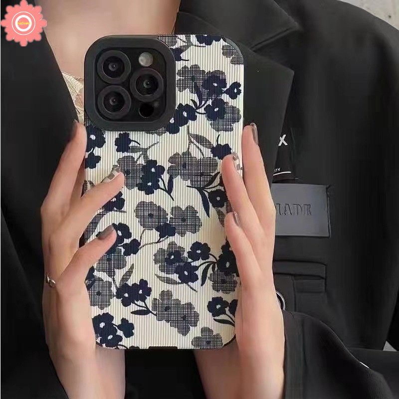 IPHONE Art Flower Ins Style Phone Case Kompatibel Untuk Iphone14 13 Pro Max11 12 Pro 7 8 Plus X XS Max XR Retro Fantasy Butterfly Shockproof Soft Silicone Case Tpu Soft Cover