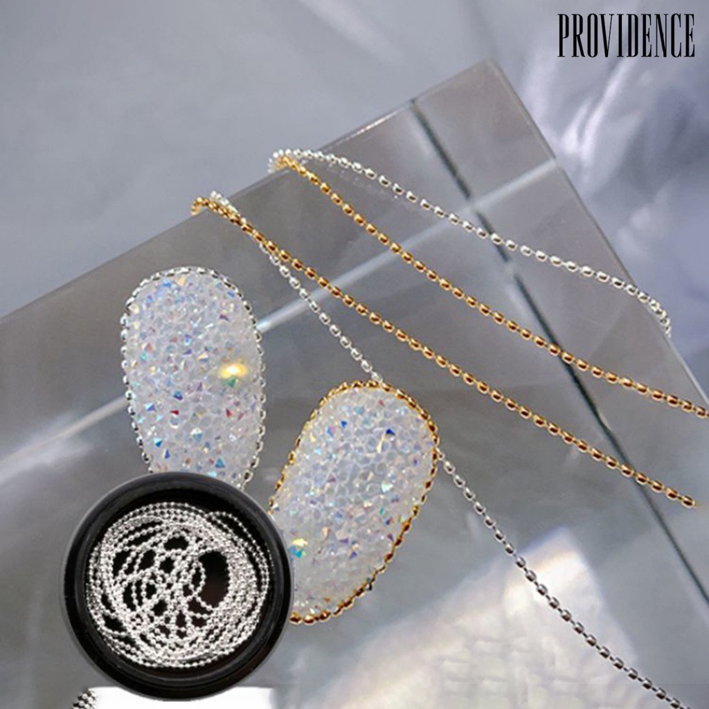 Providence 1kotak 1M Rantai Nail Art Semua Desain Dapat Dipotong DIY Dekorasi Nail Art Rantai Logam Perhiasan Alloy Manicure Nail Jewelry Aksesori