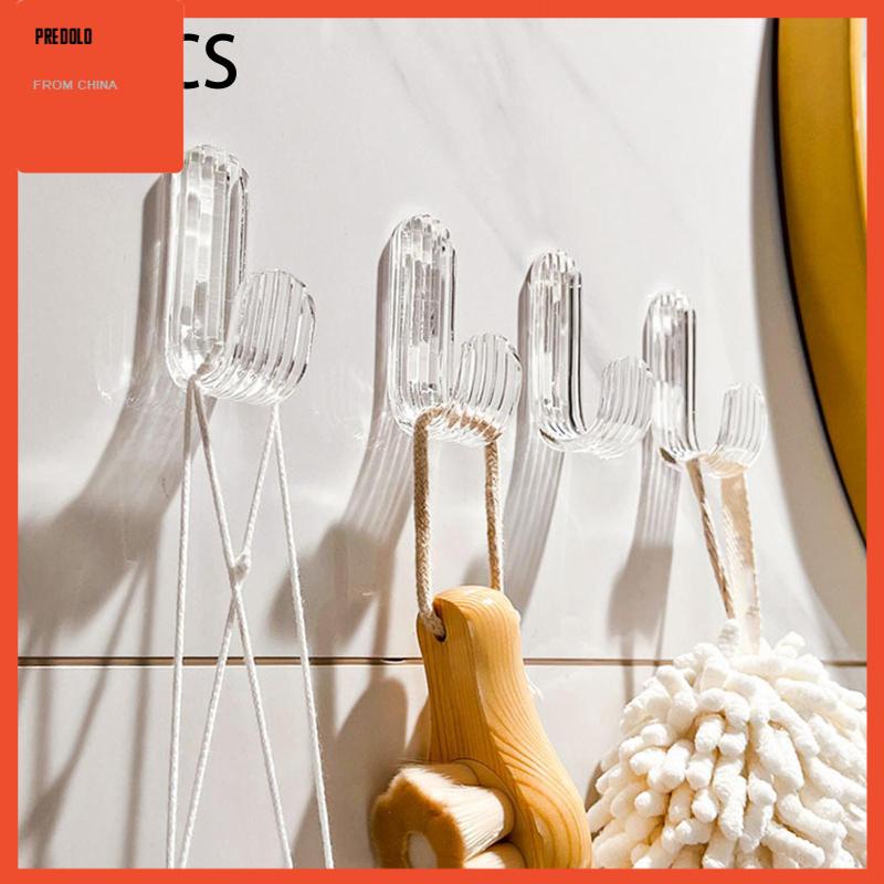 [Predolo] 10x Kait Perekat 2.5kg Max Acrylic Towel Hooks Untuk Topi Tas Kamar Tidur