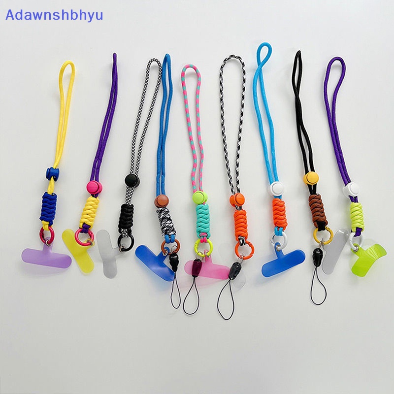 Adhyu Rantai Ponsel Ring Cord Untuk Kunci Dengan Patch Pergelangan Tangan Tali Gantung Ponsel Holder Kontrasg Warna Tali Gantungan Kunci Panjang Dan Pendek Olahraga Berwarna Lanyards Phone Case Lanyar