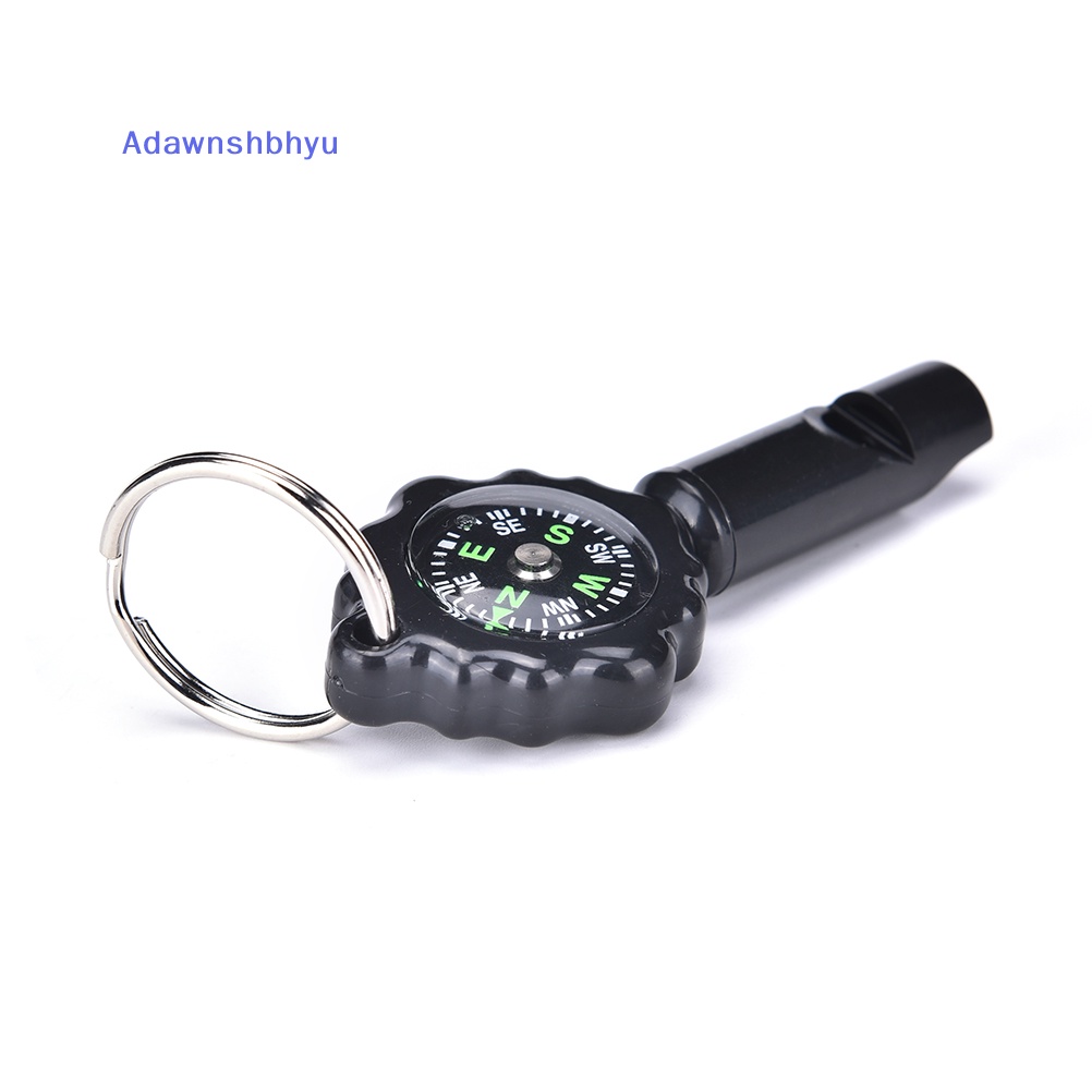 Adhyu Camping Survival Whistle Compass Thermometer Senter LED ID