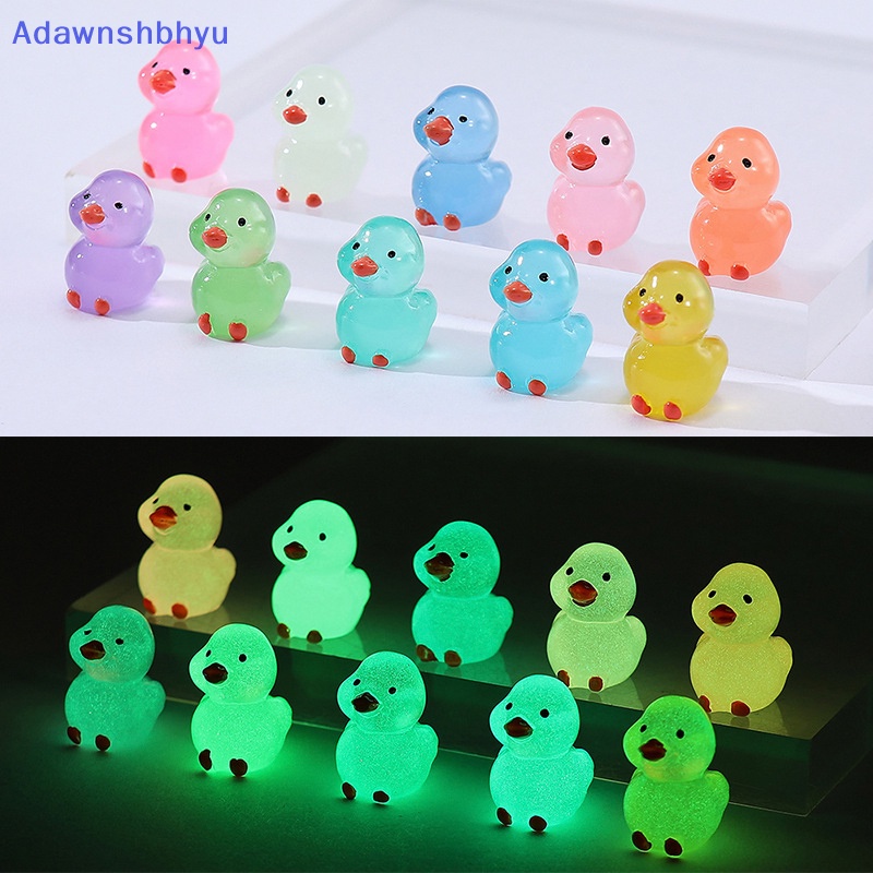 Adhyu 1/10Pcs Boneka Bebek Resin Bercahaya Mini Menyala Dalam Gelap DIY Taman Rumah Mobil Mainan Rumah Boneka Ornamen Aksesoris ID