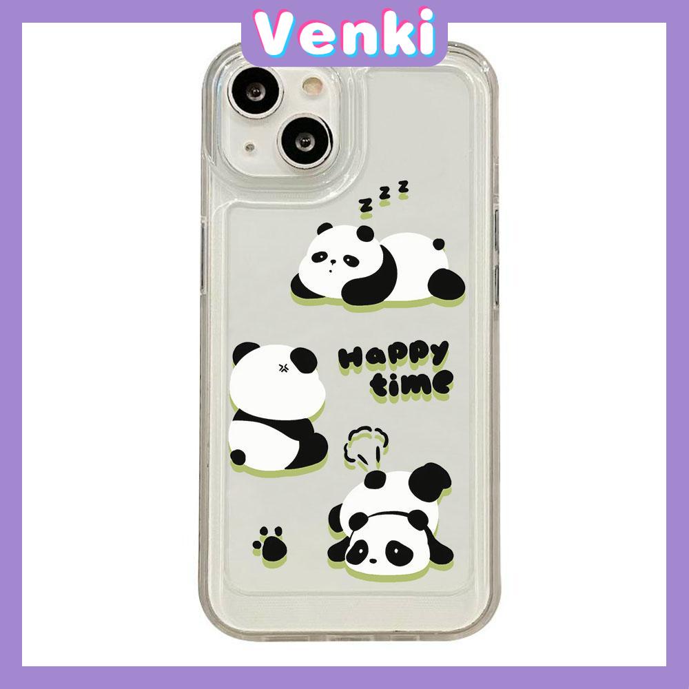 VENKI - For iPhone 11 iPhone Case Clear Big Hole Space Case TPU Soft Shell Shockproof Protection Camera Cute Panda Compatible with iPhone 14 13 Pro max 12 Pro Max 11 xr xs max 7 8