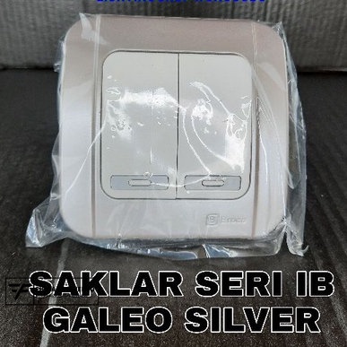 saklar seri tunggal broco / saklar lampu tertanam IB broco galeo Silver