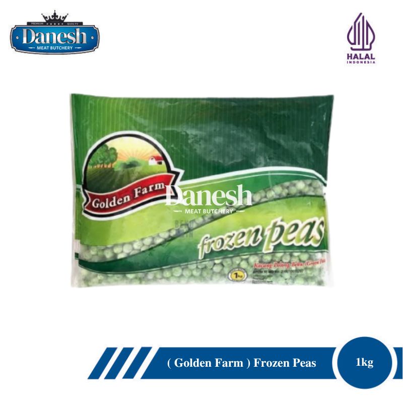 Kacang Polong Golden Farm Green Peas 1kg Frozen Food