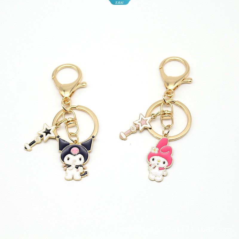 2023new Cute Sanrio Kulomi My Melody Metal Keychain Aksesoris Liontin Kunci Mobil Hadiah Untuk Teman Dan Pacar [ZK]