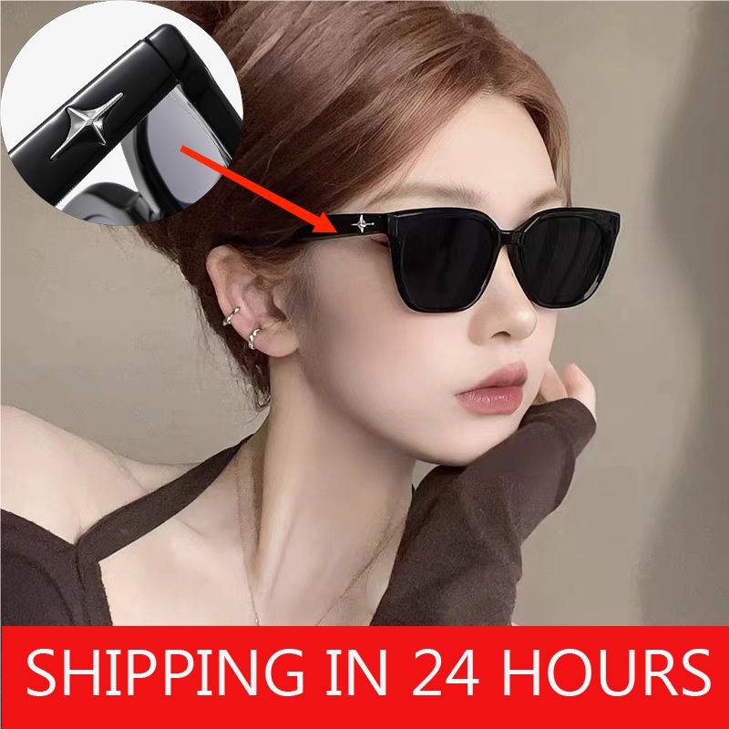 [COD] Fashion Vintage Kacamata Wanita Retro Bingkai Persegi Eyeglasses Korean Fashion Kacamata Hitam UV400