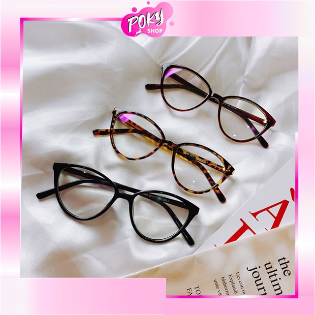 POKY - D6125 Kacamata Anti UV / Kacamata Anti Radiasi F5538 / Kacamata Korea Wanita / Cat Eye Eyeglasses / Kacamata Wanita Gaya Retro