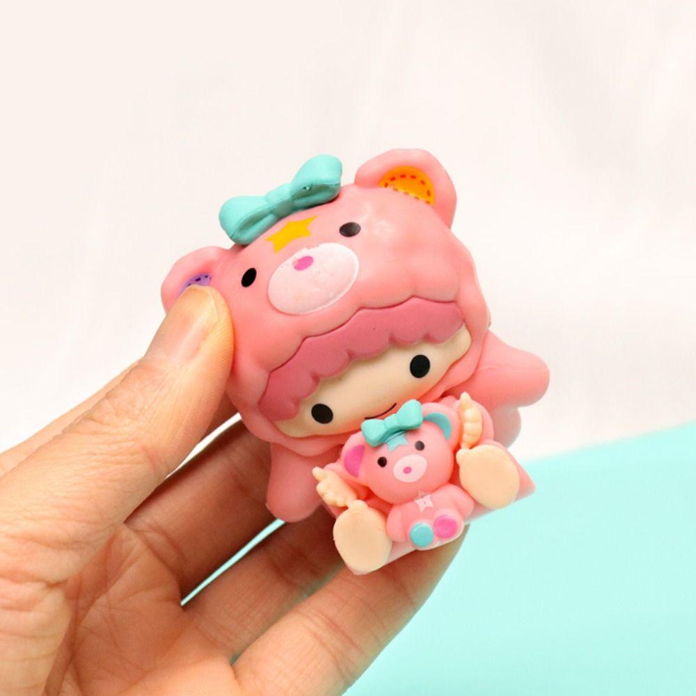 Lanfy Action Figure Hadiah Untuk Anak 7pcs/1set Pachacco My Melody Cinnamoroll Dekorasi Kue Figuren Doll