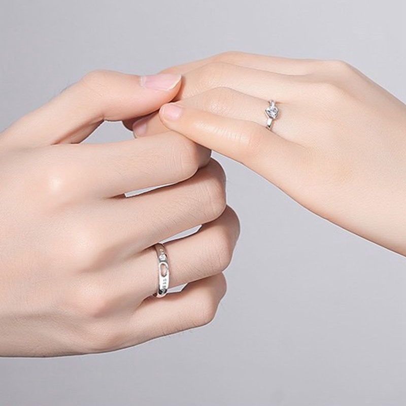 Zirkon Jantung Yang Serasi Pasangan Cincin Cinta Tak Berujung Pernikahan Cincin Untuk Wanita Pria Pesona Perhiasan Hari Valentine