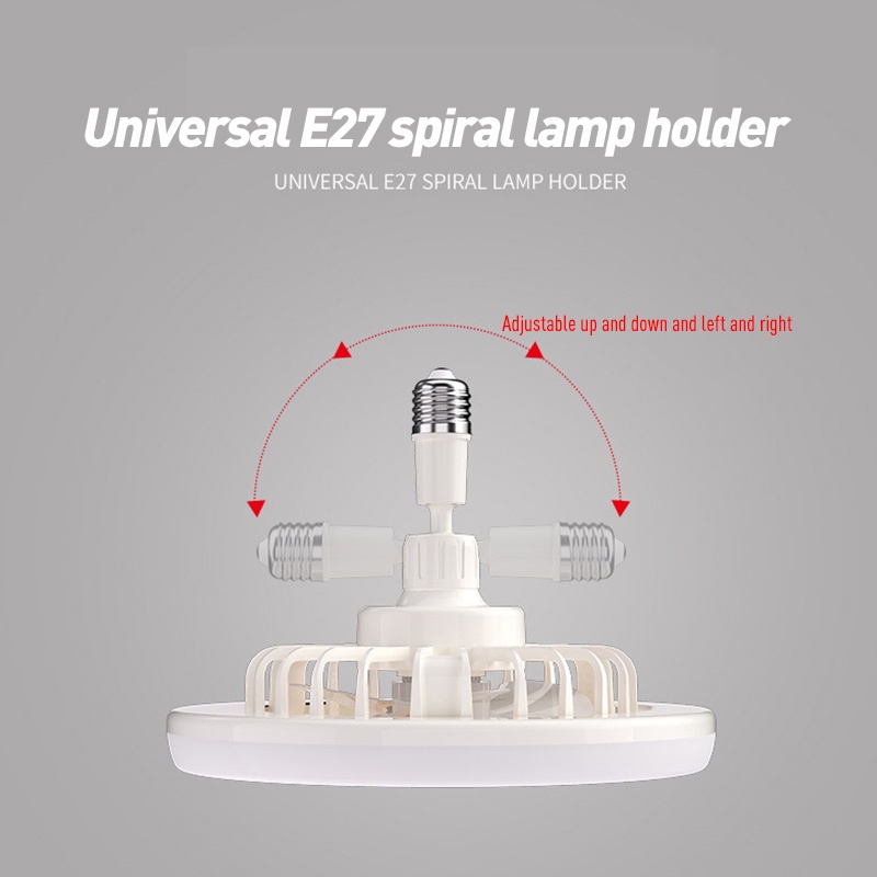E27 Lampu Led Ceiling Light Plafon Kipas Listrik Lamp Fan With Remote Control