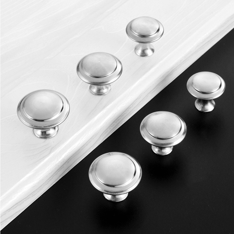 Gagang Pintu Bebas Pukulan Satu Lubang Stainless Steel/Tarikan Lemari Kabinet Kepala Jamur Perekat Diri/Furniture Hardware Door Knobs Handle Laci