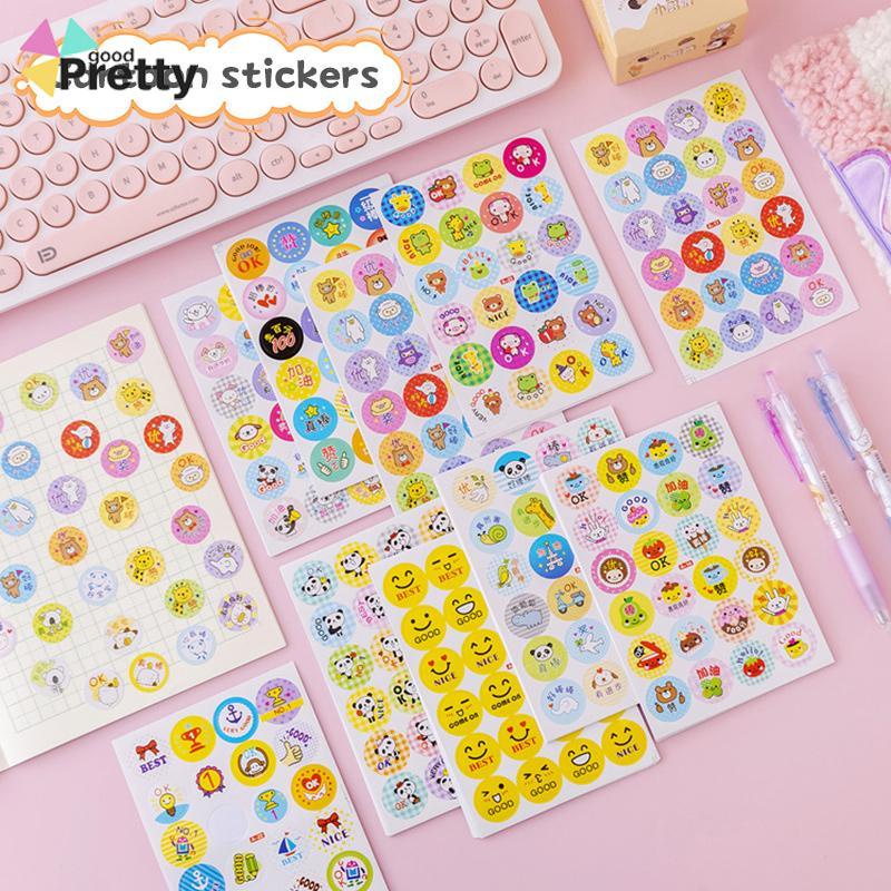 Cartoon Reward Stickers Animals Praise Label Stationery Sticker Mother Teacher Award Classic Toys School Supplies Kids Photo Album Decor - PD