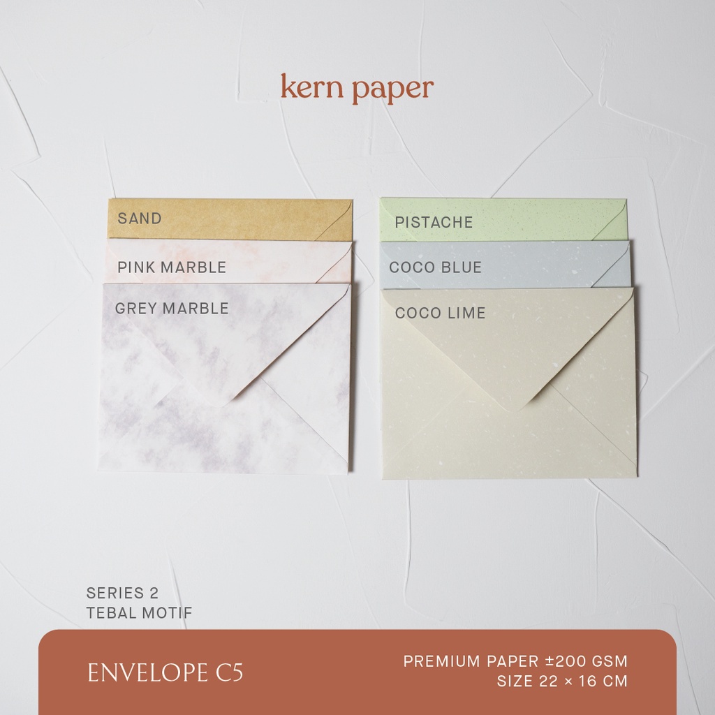 

Kern Paper Amplop C5 A5 - Series 2 | Amplop Undangan Kartu Ucapan Premium Paper