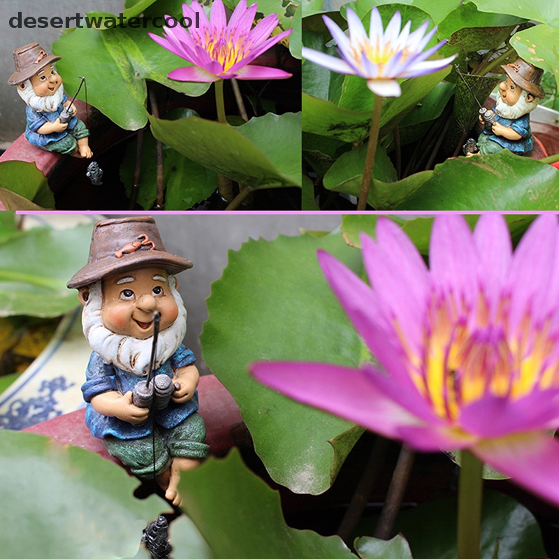 Deid Patung Resin Taman Gnome Mini Outdoor Gnome Ornamen Rumput Lucu Gnome Martijn