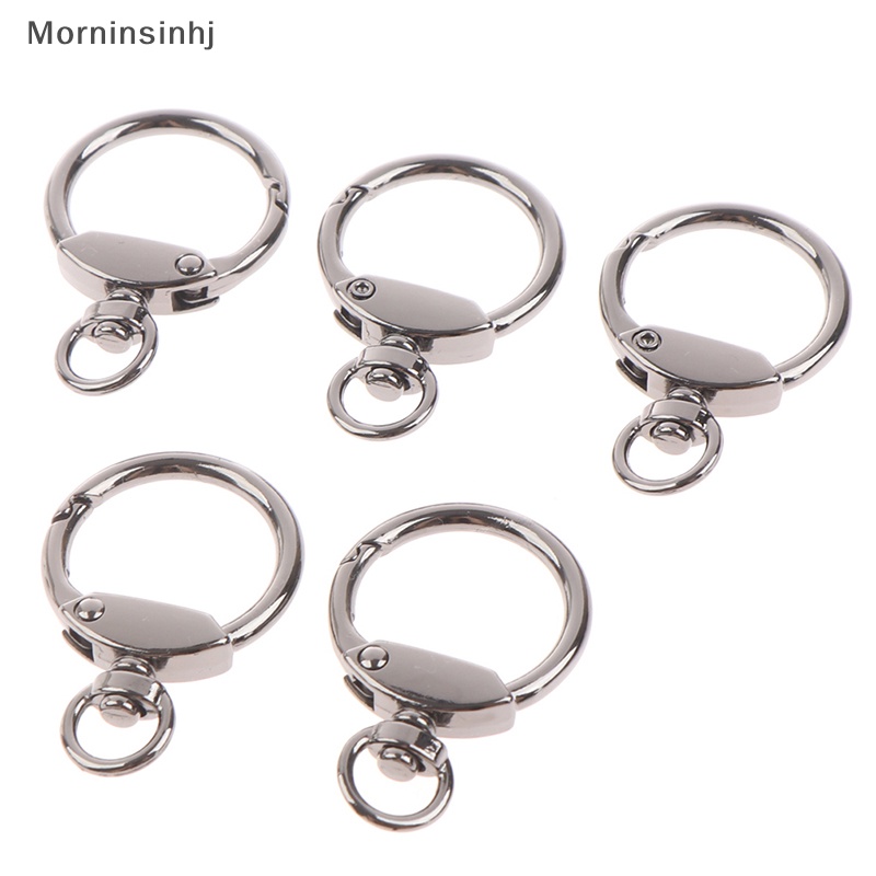 Mornin 5Pcs Penjepit Logam Carabiner Spring Style Rotag Gantungan Kunci Lobster Lock Clip id