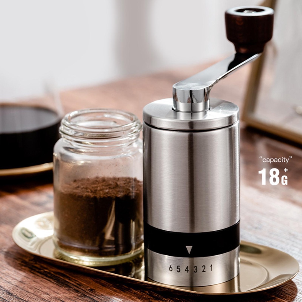 1pc Portable Hand Manual Stainless Steel Coffee Grinder Mesin Lepas Pasang