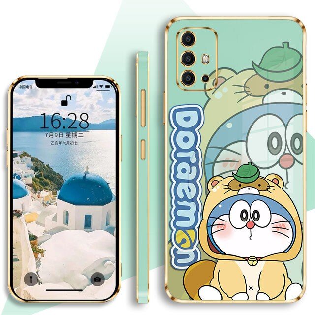 Case For Realme 3 5 5i 5S 6i 6S 7 7i C17 Narzo 20A Pro Trend Brand Couple Cartoon Doraemon Anti-Fall