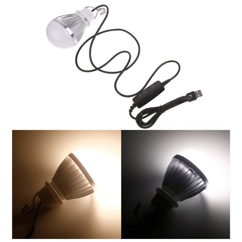 Bt USB Globe Bulb Portable LED 10W 5V Bohlam Gantung LED Camping Bulb Dengan 1kabel 9m Saklar on off Warm White Cold White