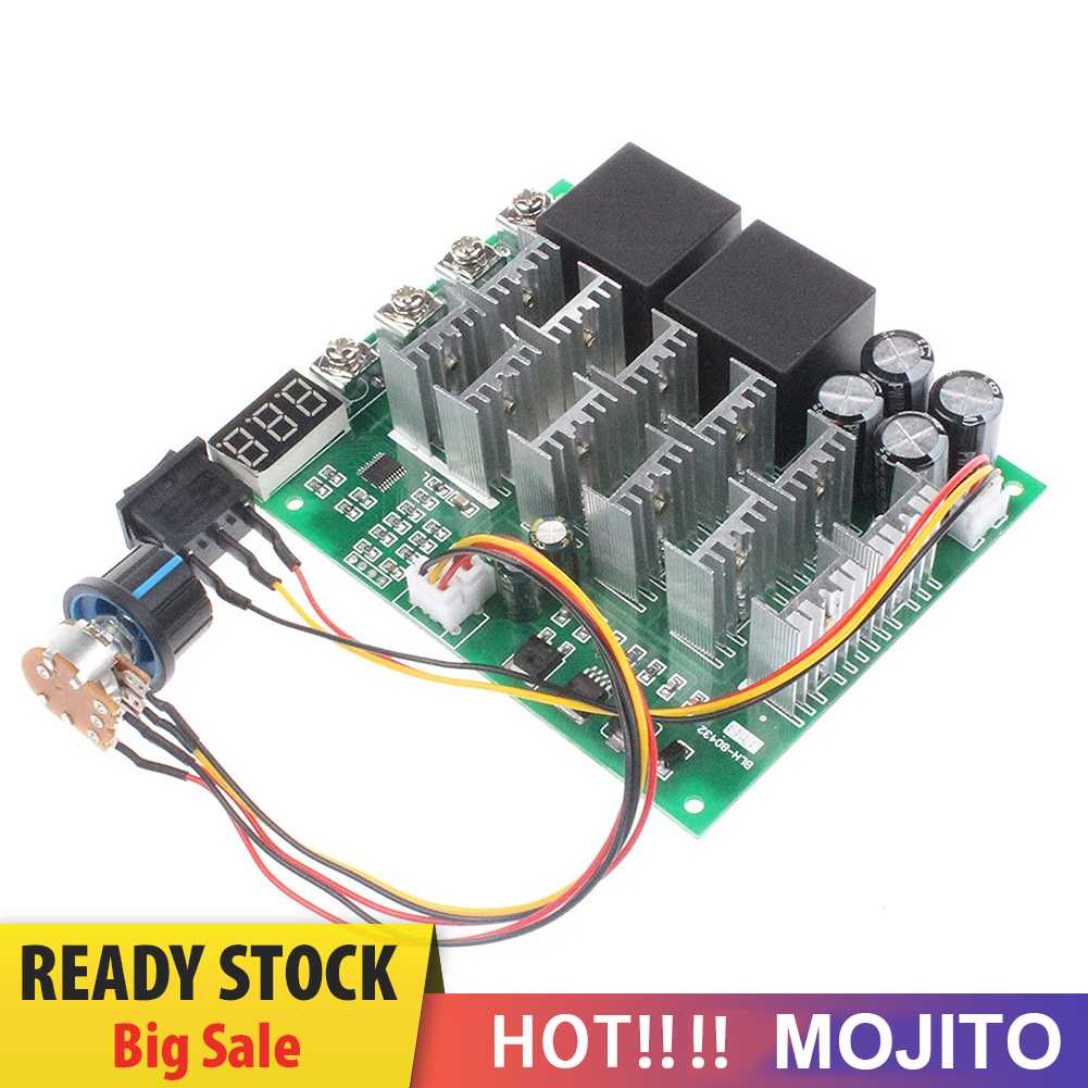 12v 24V 36V 48V Modul Kontroler Kecepatan Motor DC 100A Max Dengan Saklar Knob