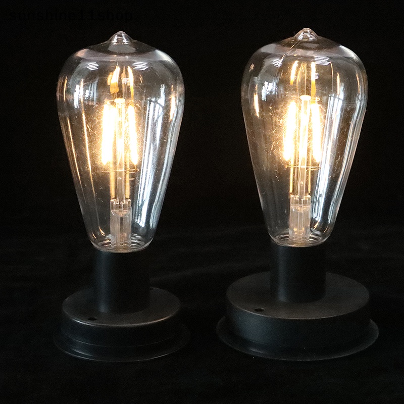 Sho 1pc Lampu Bohlam Tungsten Filament LED Tenaga Surya Lampu Pagar Untuk Outdoor Lamp Bulb N