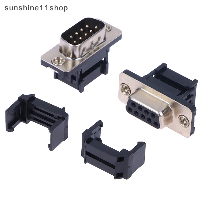 Sho DIDC9 DB9 Female Serial Port Male IDC Crimp Type D-Sub RS232 Konektor COM 9Pin Socket 9P Adaptor Untuk Kabel Pita N