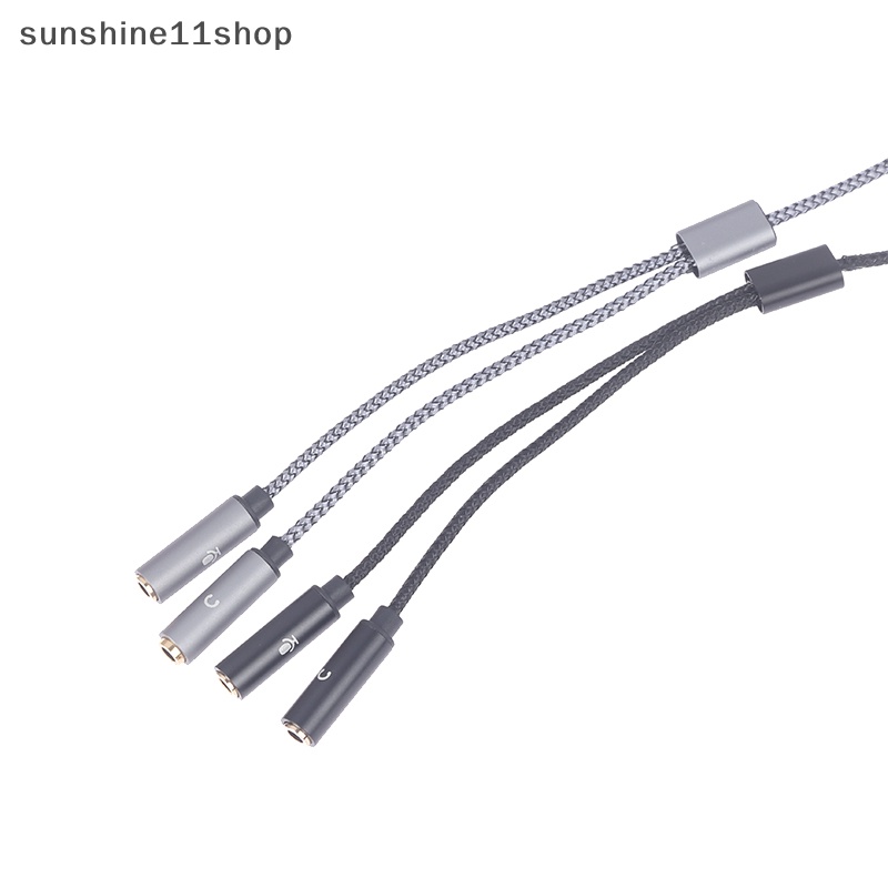 Sho Headphone Komputer Laptop 3.5mm 2-in-1 Adapter Kabel Adaptor Ponsel N