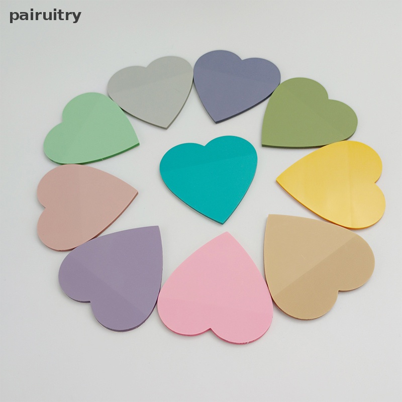 Prt 50PCS Heart Transparan Sticky Notes Memo Pad Notepads Sticker Paper To Do List Tahan Air PET Untuk Alat Tulis Kantor Siswa PRT