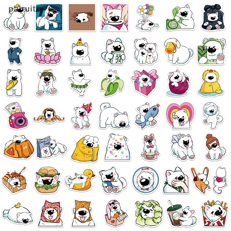Prt 50 /100PCS Lucu Corgi Kawaii Hewan Stiker Ponsel Bagasi Skateboard Laptop Gitar Kartun Grafiti Tahan Air Stiker Stiker PRT