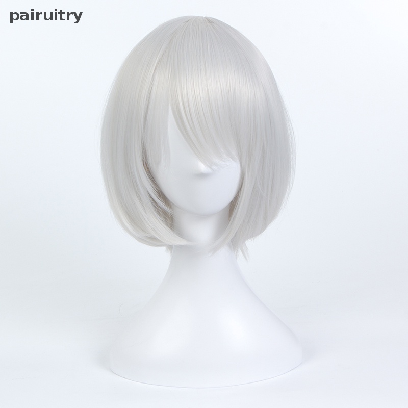 Prt YoRHa No. Wig Silver9Model Nier:Wig Cosplay Automata 9S Dengan Penutup Mata Hitam PRT