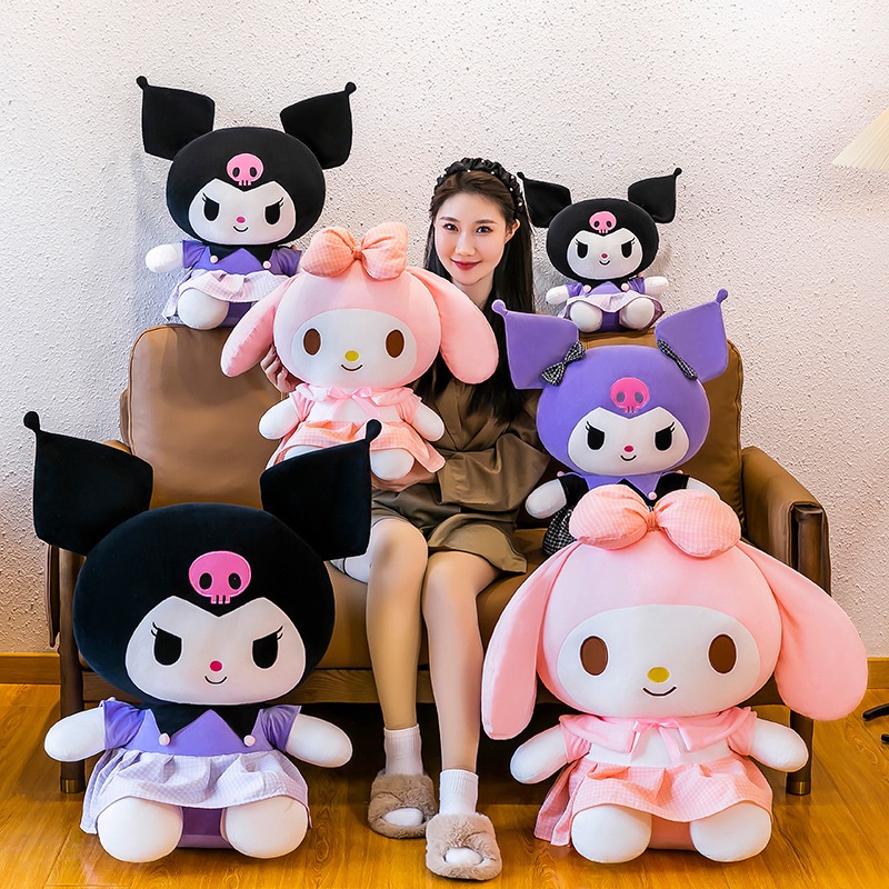 Mainan Plush Kartun Lucu Baru Kuromi Doll Melody Plush Toy Untuk Pacar