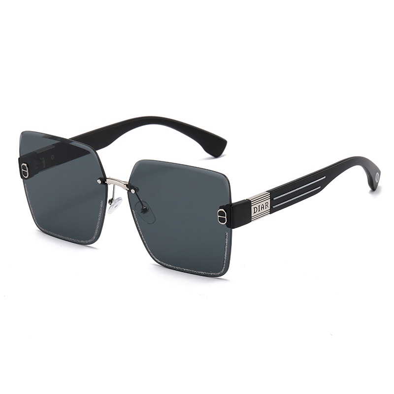 Fashion Square Aesthetic Shades Sunglasses Untuk Wanita/Men Metal Frame Sunglasses Eyewear