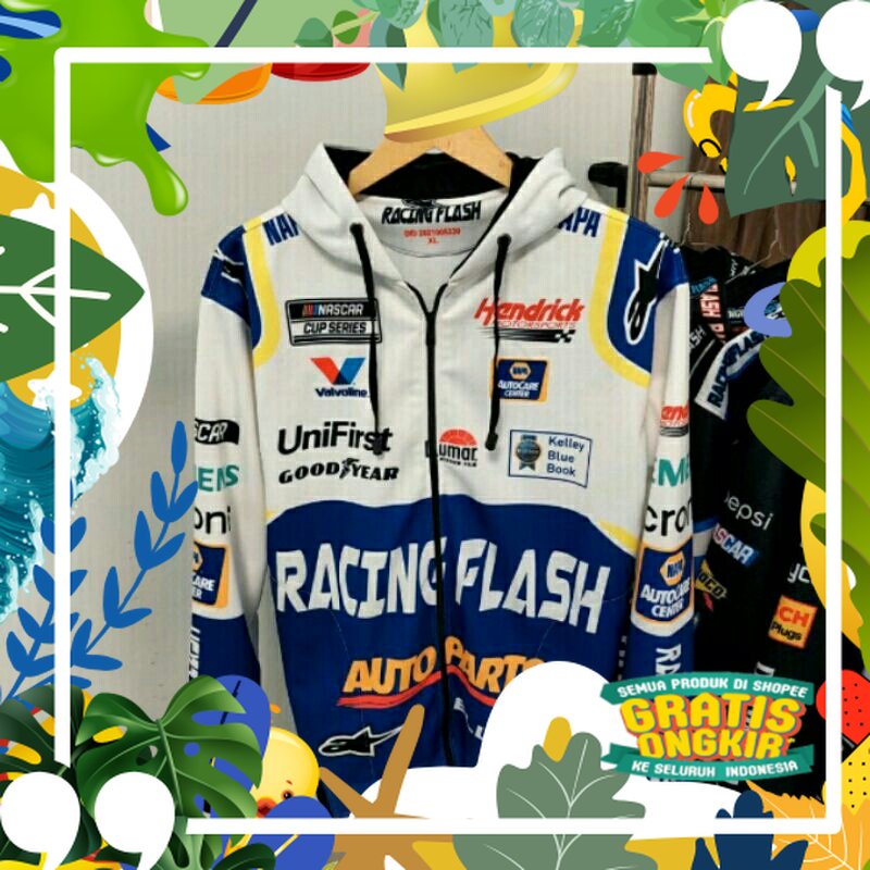 JAKET RACINGFLASH/HOODIE RACING/RACING START/HOODIE SUNMORIE/JAKET SUNMORI/JAKET NASCAR/ Besar Kecil