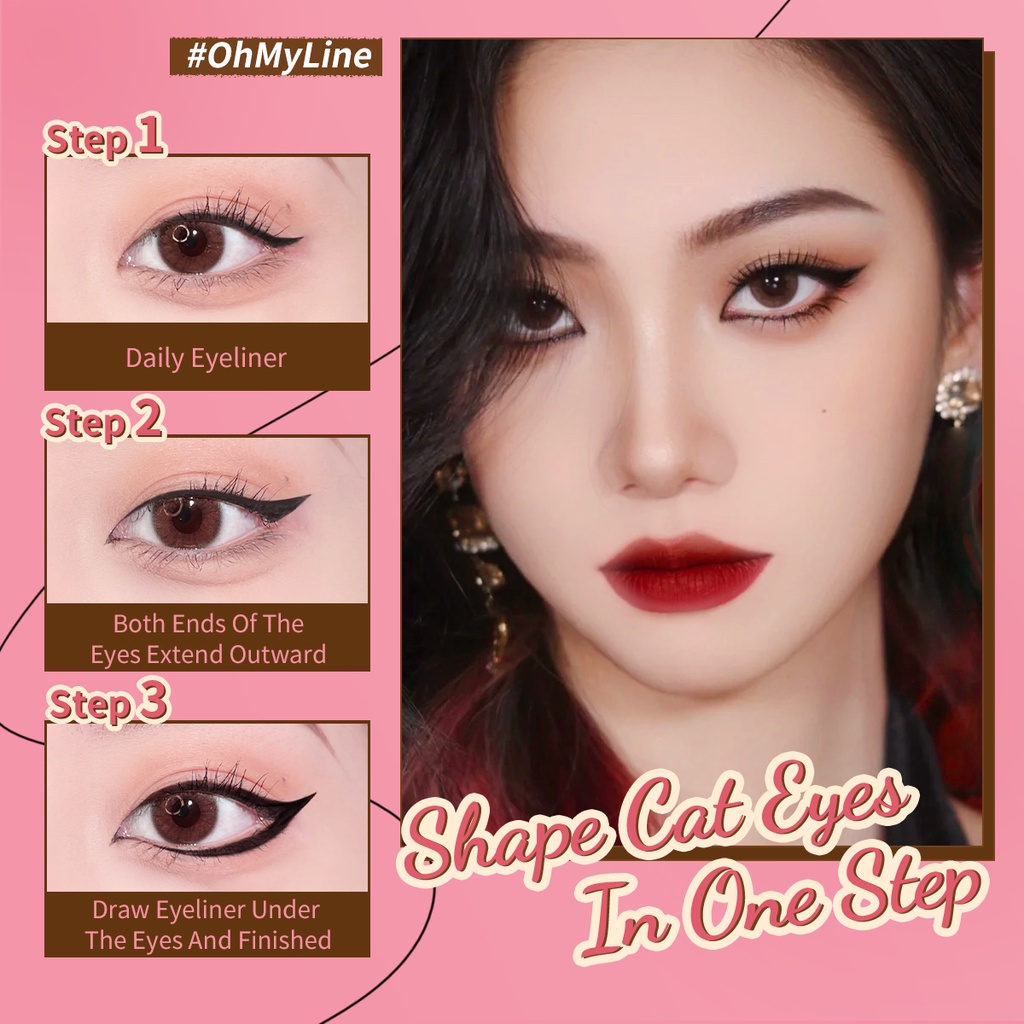 PINKFLASH OhMyLineWaterproof  Liquid Eyeliner Long Wear Quick Dry Smudge-proof Anti-transfer