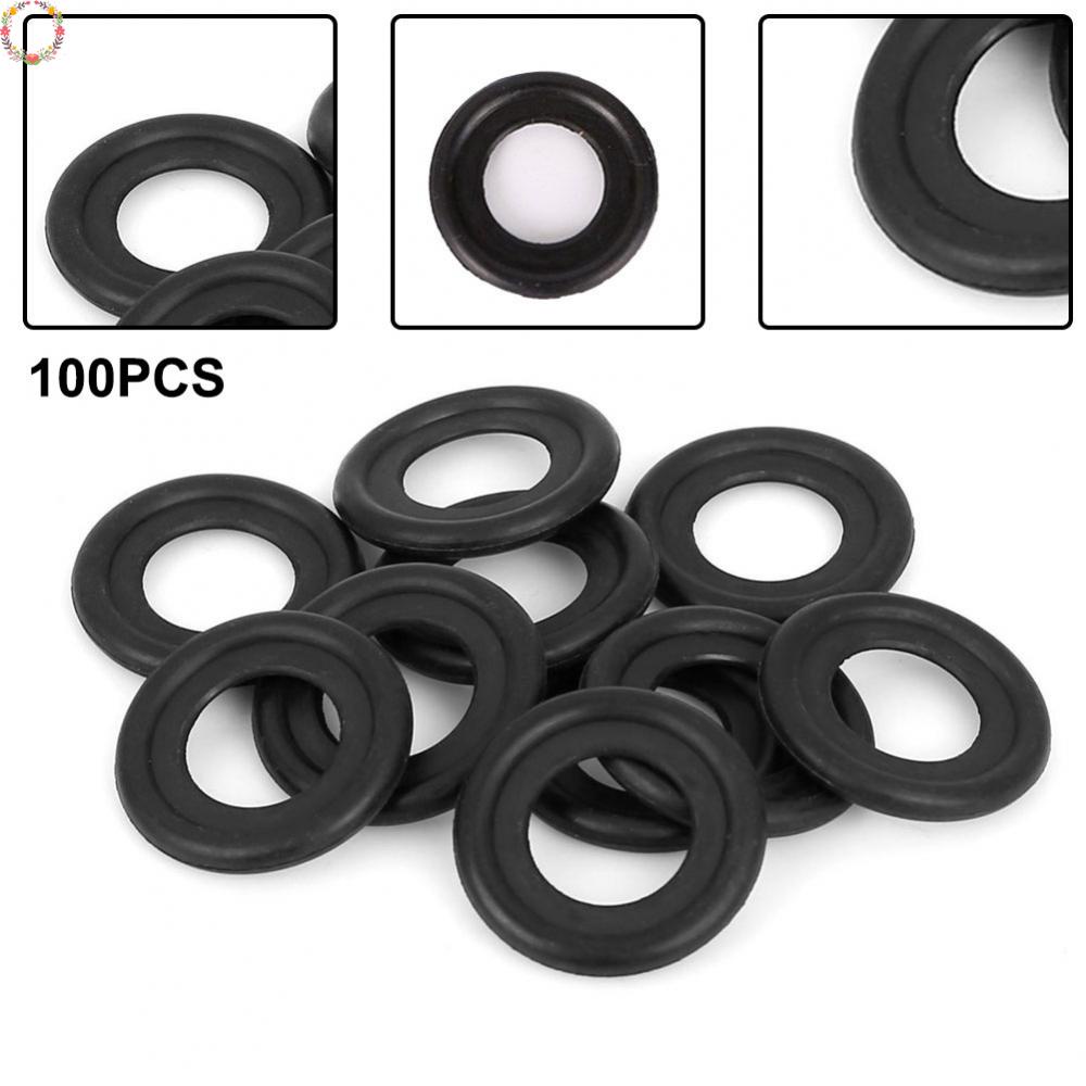 100pcs Seal Gasket Plug Pembuangan Minyak Mesin Karet Mobil Untuk Opel Chevrolet 3536966