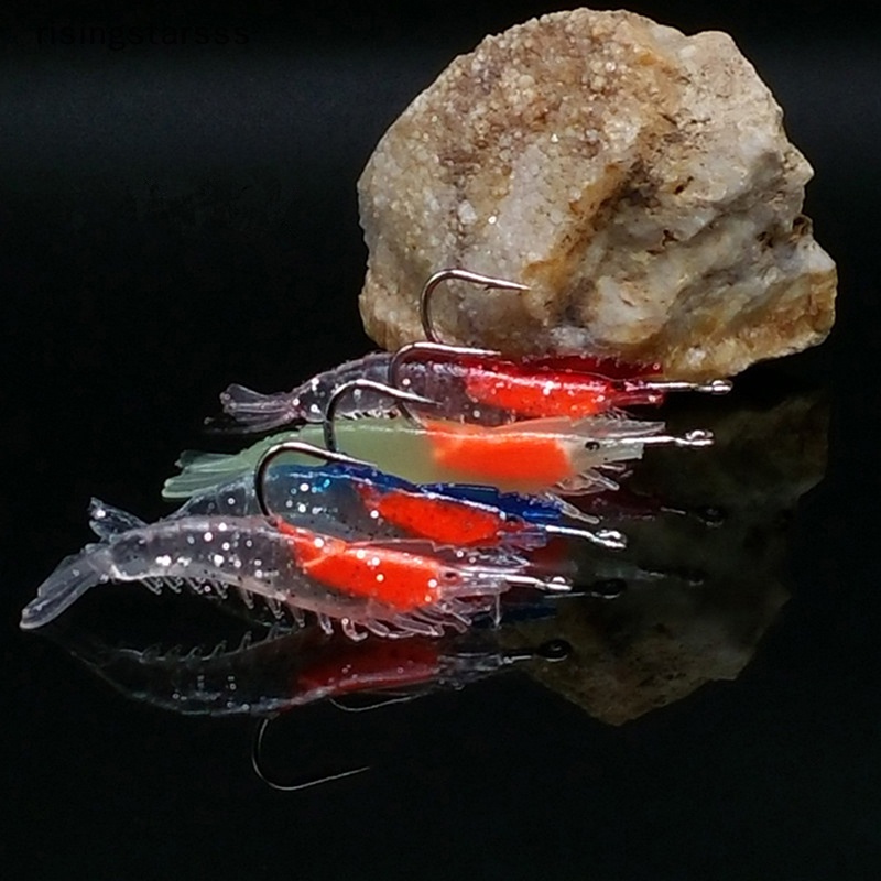 Rsid Span-new 3g-60mm 4warna Luminous Udang Cumi Malam Memancing Jigs Lure Bass Umpan Lembut Jelly