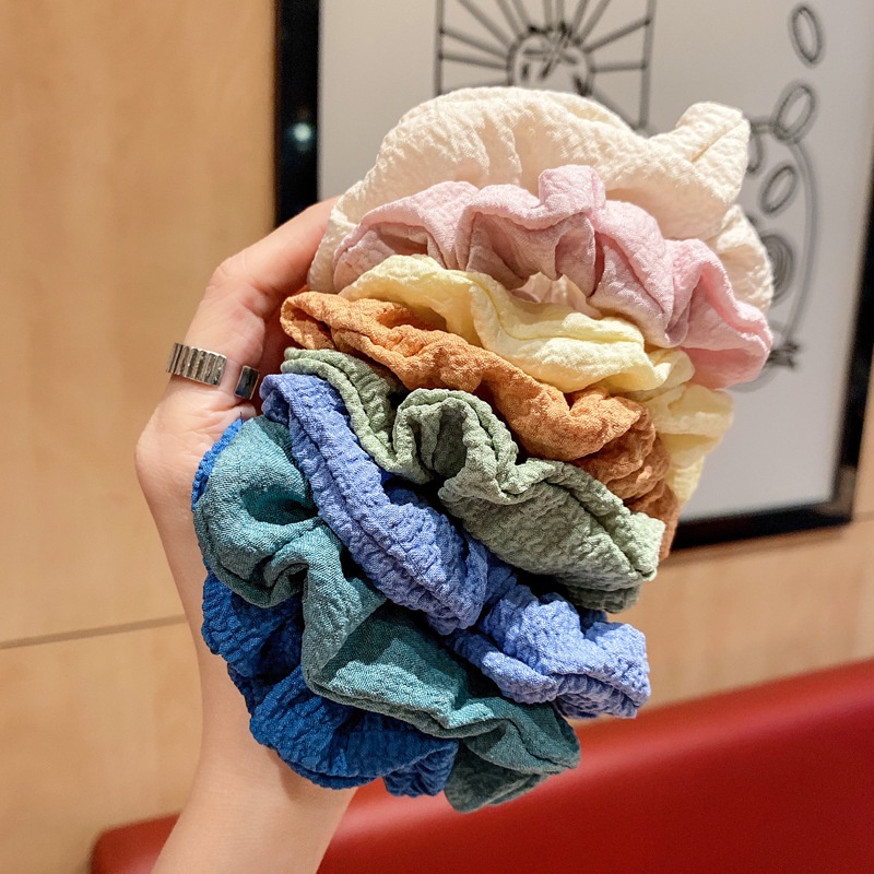 TIKTOK - D6131 Ikat Rambut Korea Polos Warna Warni / Scrunchie / Ikat Rambut Gaya Korea / Ikat Rambut Cepol F5165 / Kuncir Rambut