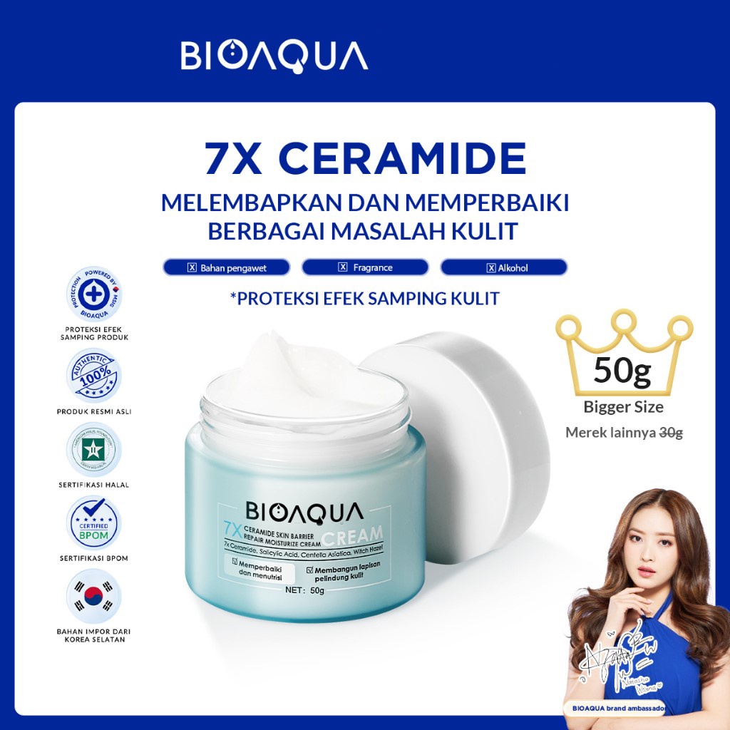 Bioaqua 7X Ceramide Skin Barrier Repair Moisturize Cream - 50g