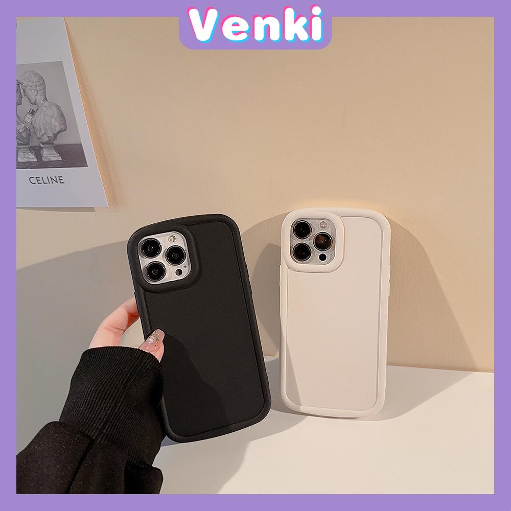 VENKI - Untuk iPhone 11 iPhone Case Kulit Matte Terasa Hitam Putih Airbag Shockproof Protection Camera Lubang Besar Kompatibel dengan iPhone 1413 Pro max 12 Pro Max xr xs max 7Plus 8Plus