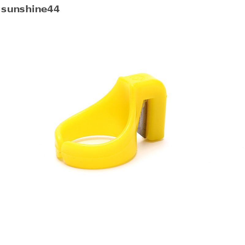 Sunshine Cincin Jahit Thimble Plastik Pemotong Benang Finger Sewing Craft DIY Alat ID