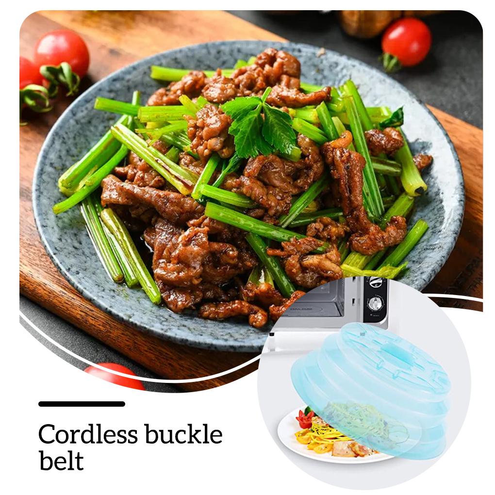 Penutup Piring Microwave Tahan Panas Silikon Reusable Food Lid Bowl Tray Penyimpanan Piring Aman Perlengkapan Gadget Dapur