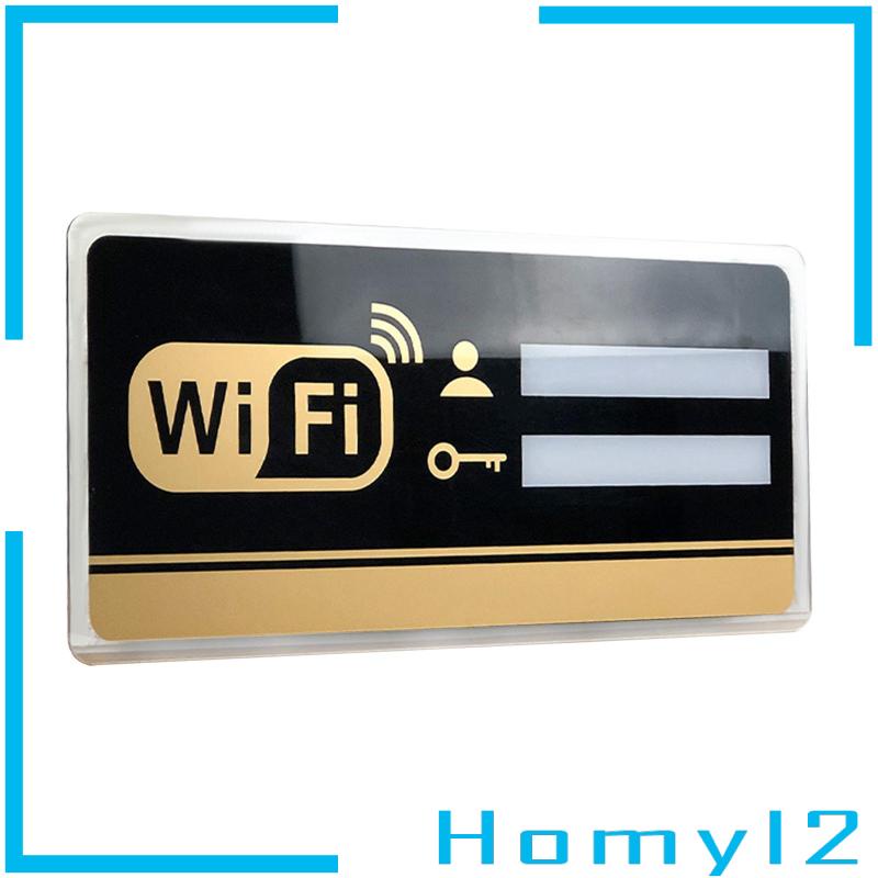 [HOMYL2] Wifi Sign Sticker Mirror Self Adhesive Papan Pengumuman Tanda Untuk Hotel shop