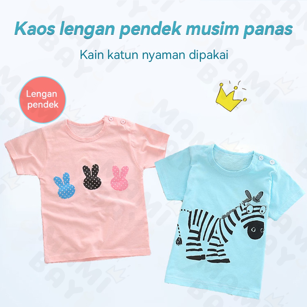 OKEYI baju tidur lucu piyama lengan pendek/kaos anak bayi import